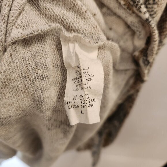 White Birch Cold Shoulder Long Sleeve Snakeskin + Asymmetrical Collar Lg - Picture 7 of 9